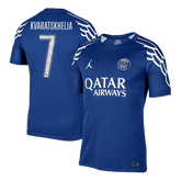 PSG KVARATSKHELIA #7 Viertes Auswärts-Fußballtrikot 2024/25 – UCL Edition